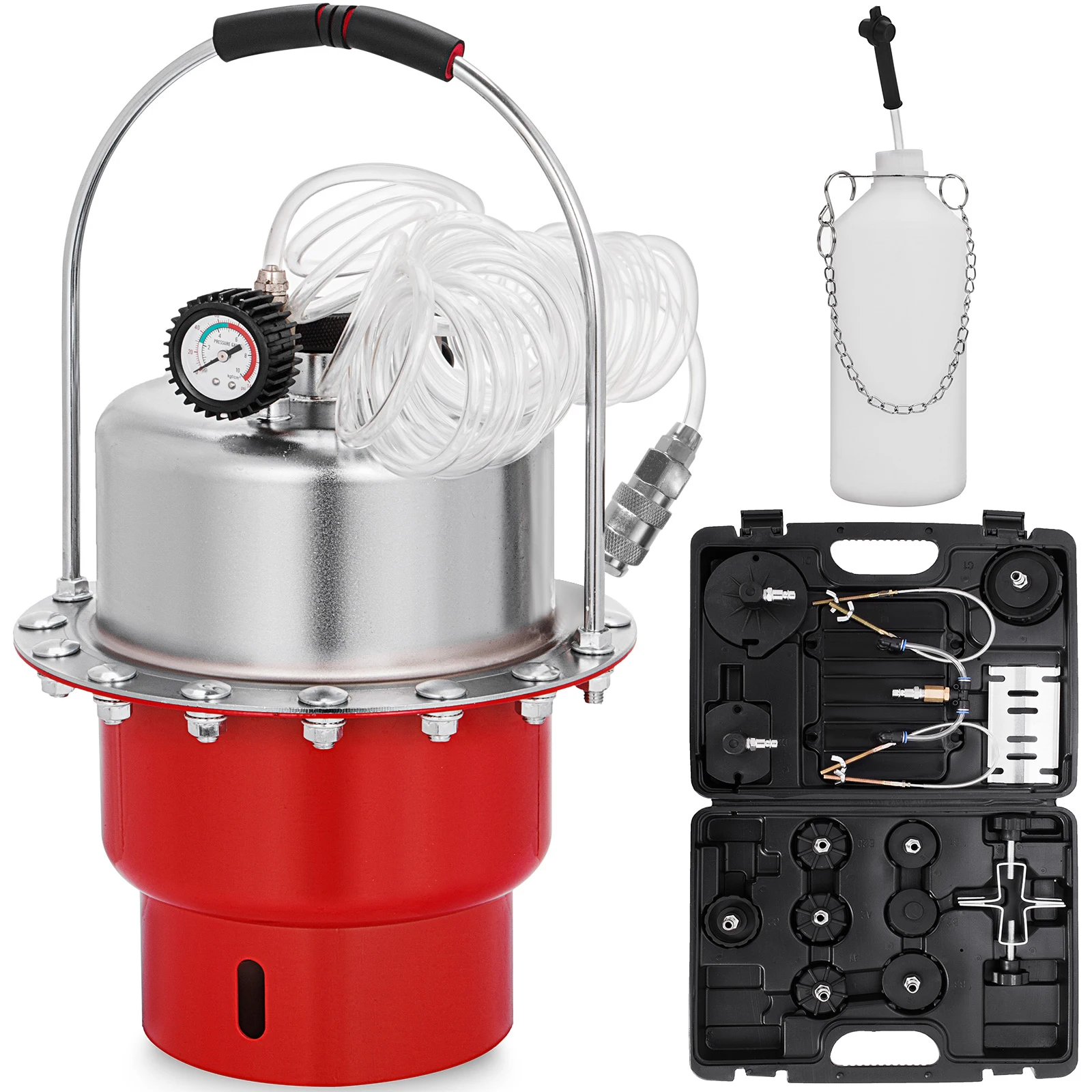 Steel Pneumatic Air Pressure Brake Bleeder Kit