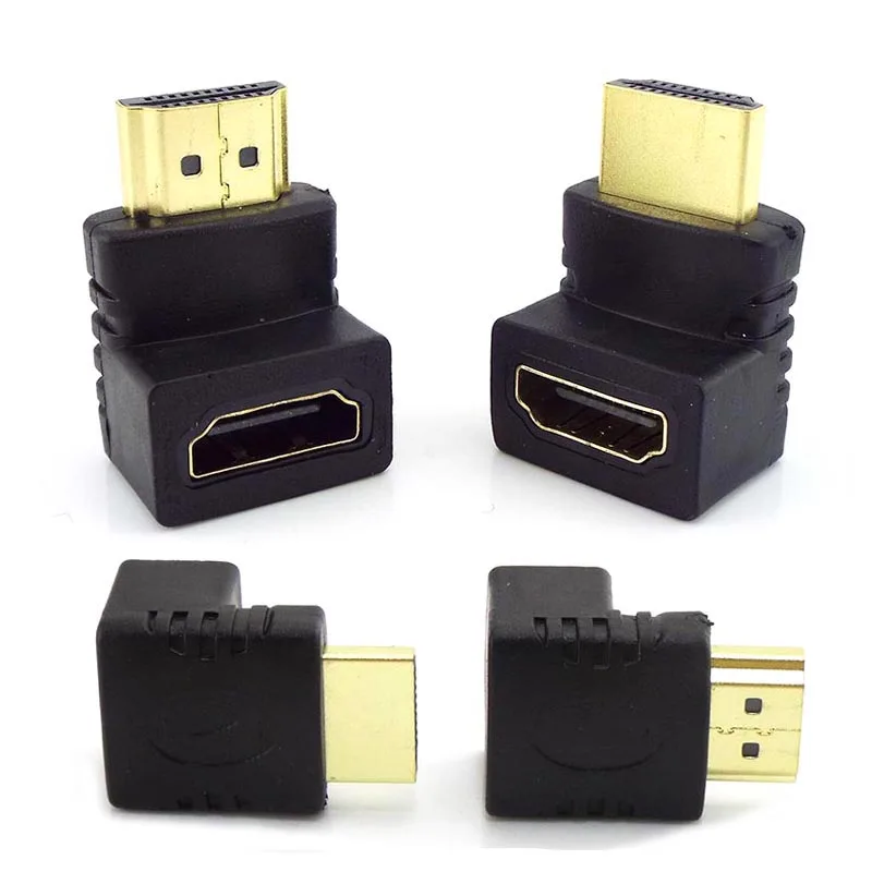 HDMI-compatible Male To HDMI-compatible Female Adapter 1/2/5Pcs 90 Degree 270 Degree Angle Extender Cable Converter for HDTV L19 hdmi cable audio video converter adapter hdmi splitter converter hdmi extender