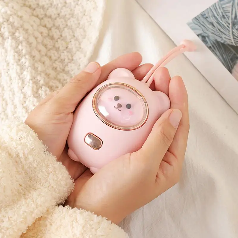 Rechargeable Hand Warmer Cute Bear Shape Reusable Hand Warmer Built In 2400mAh Battery 2 In 1