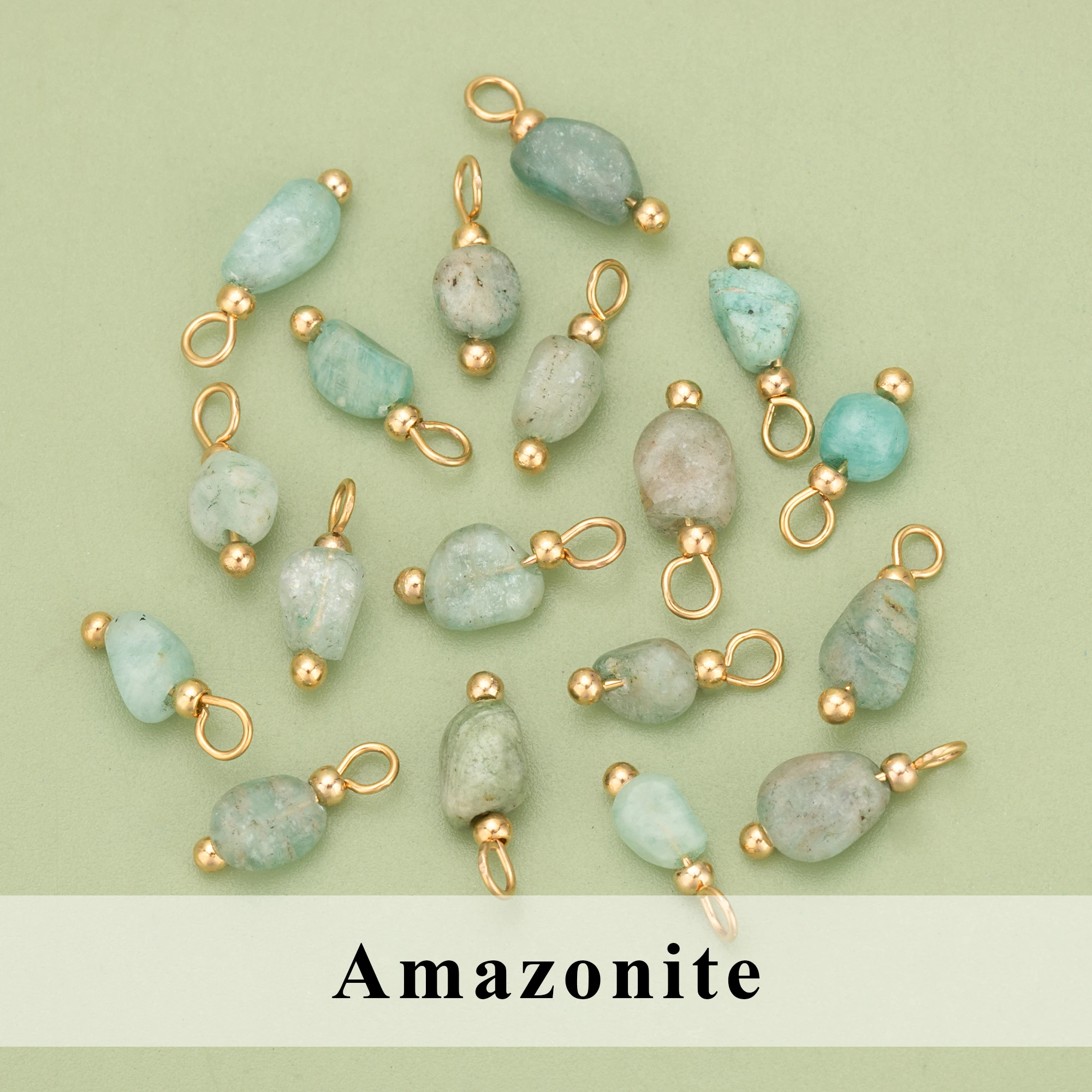 YEGUI C324S 18K Gold Plated Natural Stone DIY Charms & Pendants (20pcs) 4