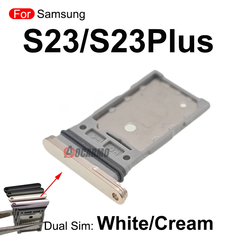 삼성 갤럭시 S23 플러스 S23 + 울트라 S23U 단일 Sim 트레이 듀얼 Sim 카드 홀더 슬롯 교체 부품