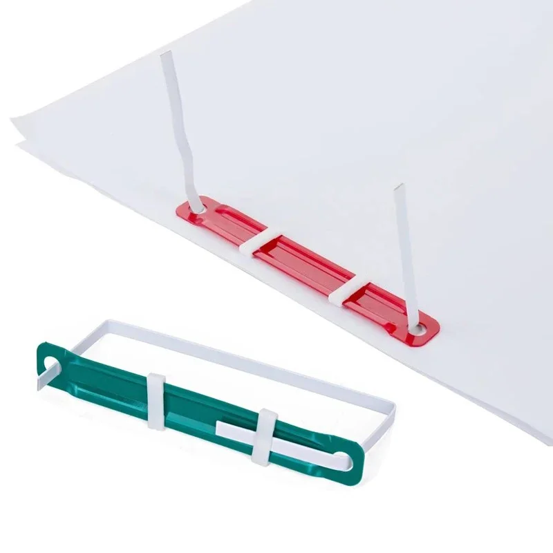 20Pcs Plastic Binding Clips File Paper Fasteners Two-Hole Loose-leaf Binder File Folder Document Supplies