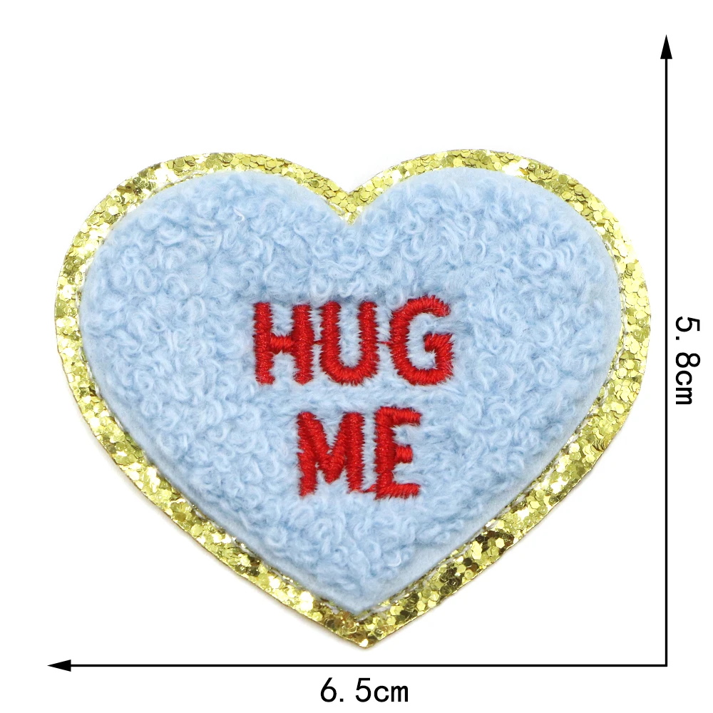 1PC Love You Love Bug Chenille Stickerei Patch Eisen auf Patches für Kleidung thermoadhäsive Patches auf Kleidung Jacke Abzeichen – Detail 5