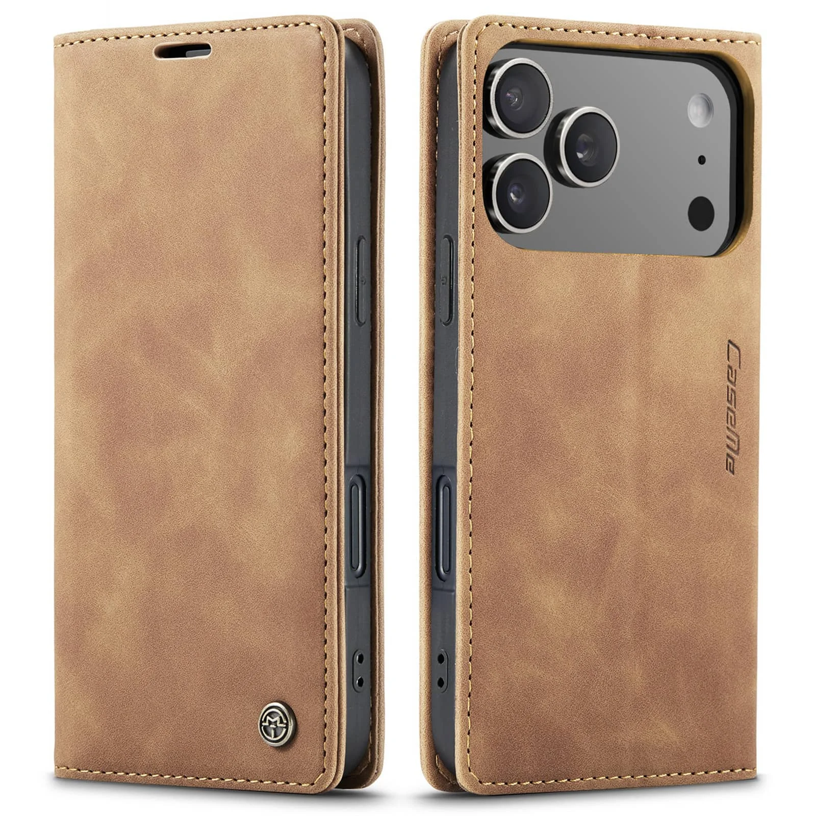 Leather Flip Wallet Case, Magnetic Folio Cover with Card Holder and Shockproof Kickstand