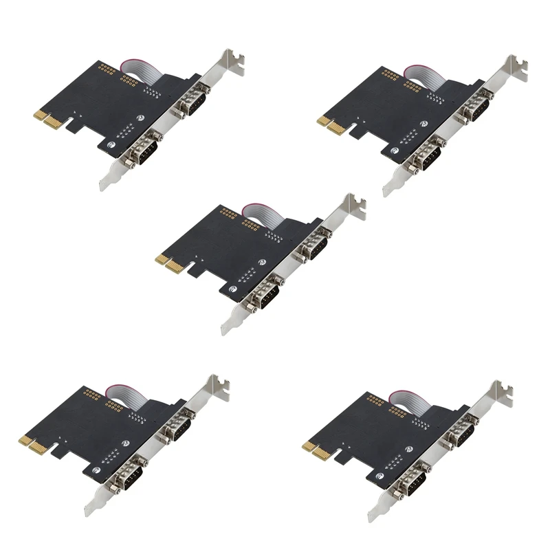 

5X Pcie To Serial Ports RS232 Interface PCI-E PCI Express Card Adapter Industrial Control Computer Expansion Card