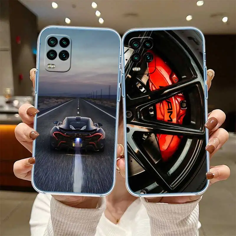 Transparent Phone Case with Wheel Sport Car Calipers Design