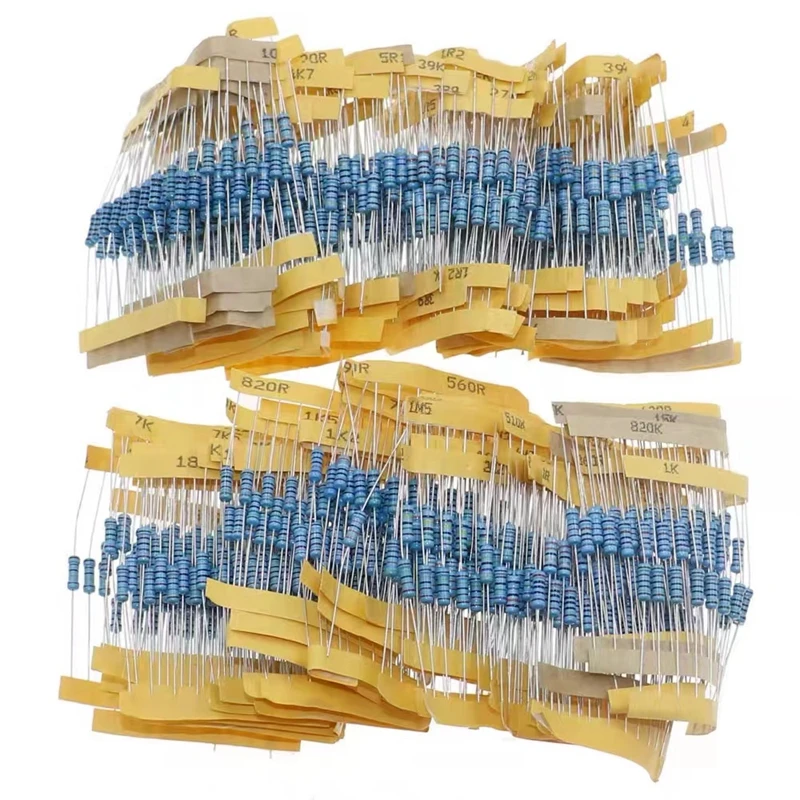 Metal film resistor kit 1ohm-10M 30 kinds 600pcs 130 kinds 20 pieces each 2600pcs