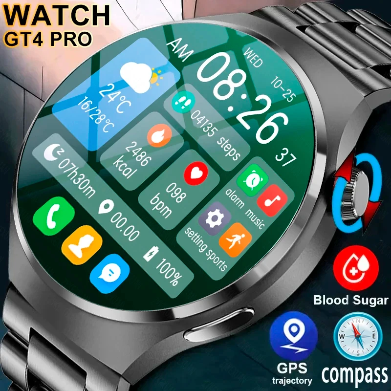 2025 New military outdoor Smart Watch Men HD AMOLED Screen GPS Motion trajectory HeartRate Bluetooth Call SmartWatch IP68 Gift
