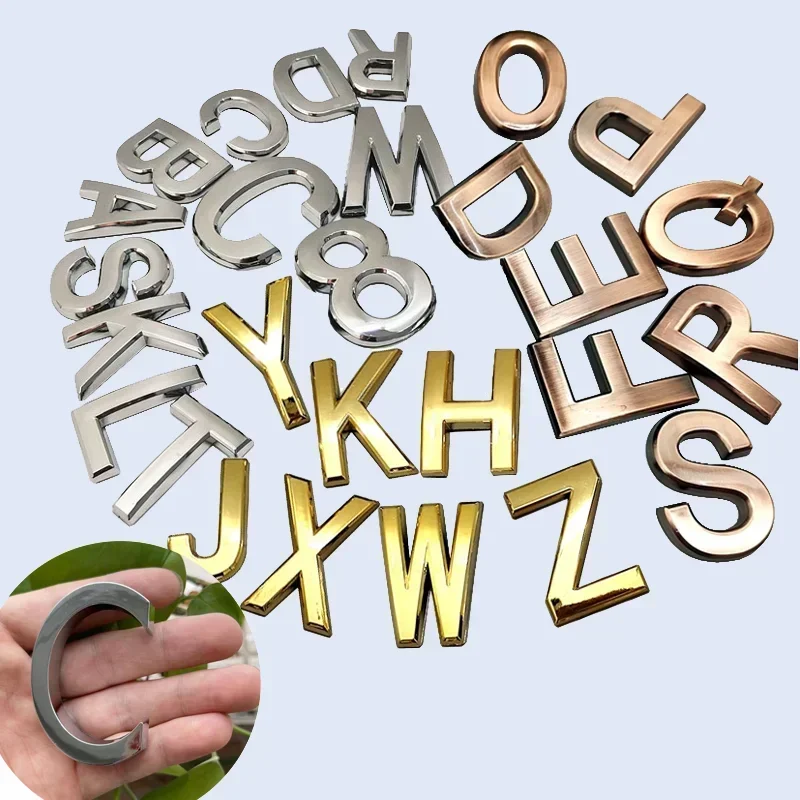 Adhesive House Numbers Placard English Letters 50-70mm For Outdoor Hotel Door Home Exterior