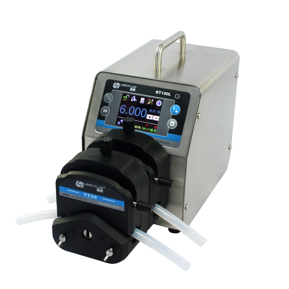 

BT100L 2xYT25 Lab Industrial Chemical Medical Intelligent Flow Peristaltic Pump Liquid Pumps 0.16-720 ml/min