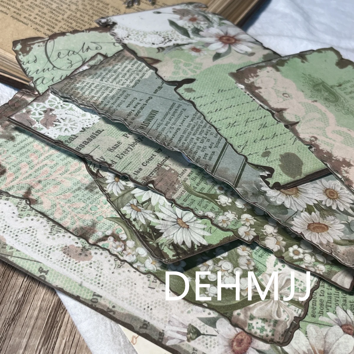 

Винтажная Цветочная рукопись, Скрапбукинг с ожоговым краем, материал, бумага в эстетике, декоративная бумага для рукоделия, ретро дневник, нежелательная запись