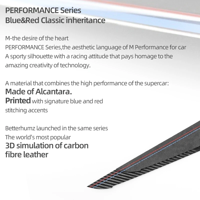 BMW G30 G38 시리즈 5 2018-2023 Alcantara 자동차 인테리어 도어 패널 트림 스트립 성능 스티커 4pcs 액세서리로 제작