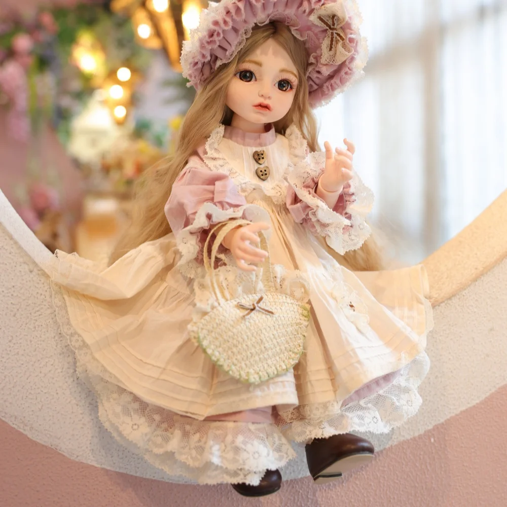 Cloveray 18 インチ田舎スタイル BJD ビニール人形手作りリアルな球面