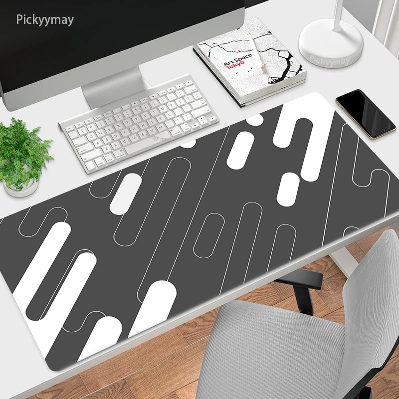 Tappetino per Mouse nero geometrico tappetino per Mouse rosa Art Gamer  900x400 tappetino per tastiera in gomma s tappetino per scrivania tappetino  per tavolo tappeto 90X40cm - AliExpress