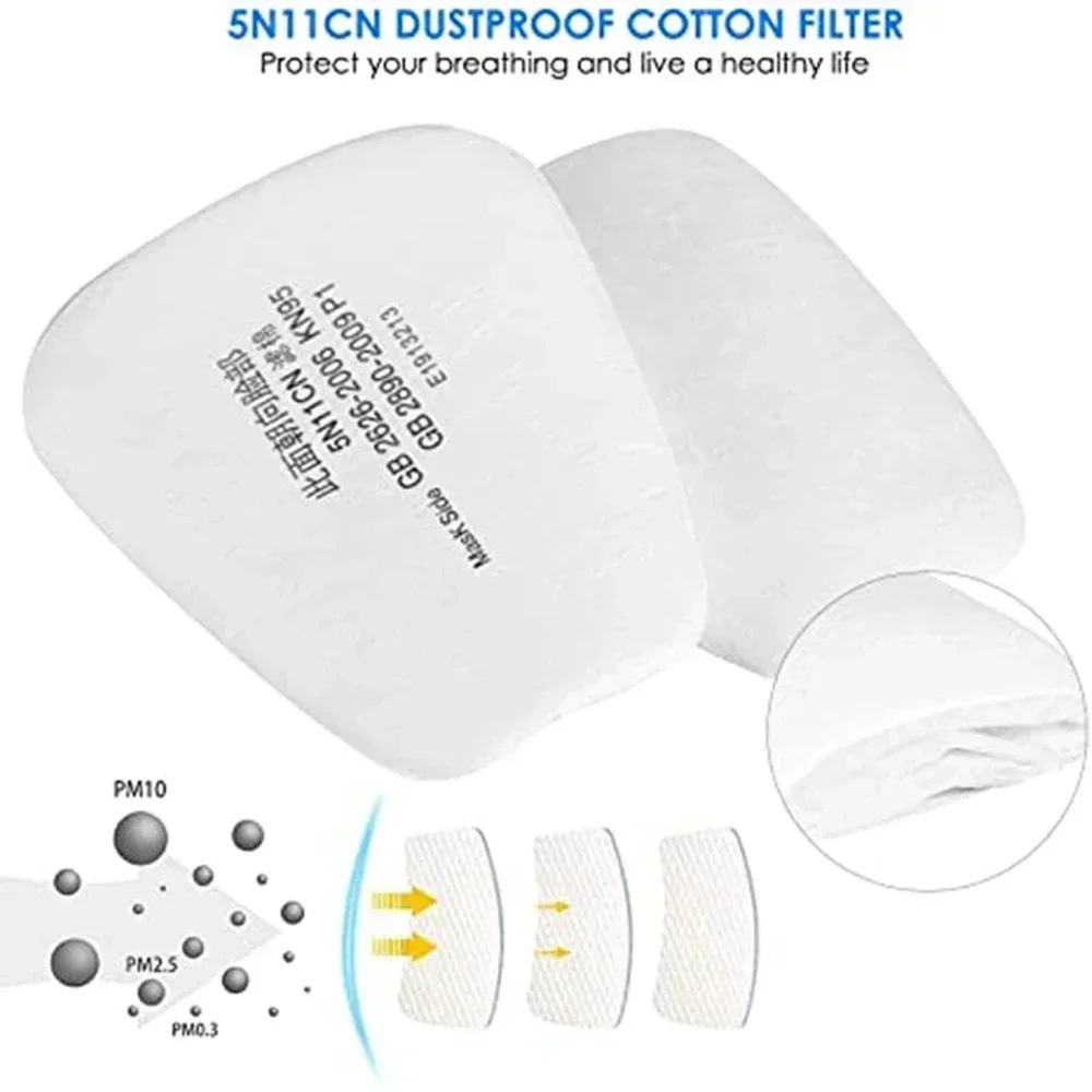 Respirator Filter Electrostatic 5N11 501 503 603 Adapter for 3M 6200/7502/6800/FF402 Painting Spraying Gas Mask Accessories