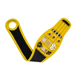 Magnetic Tool Wristband - Adjustable Wrist Strap with Strong Magnets for Holding Nails and Screws (YELLOW)