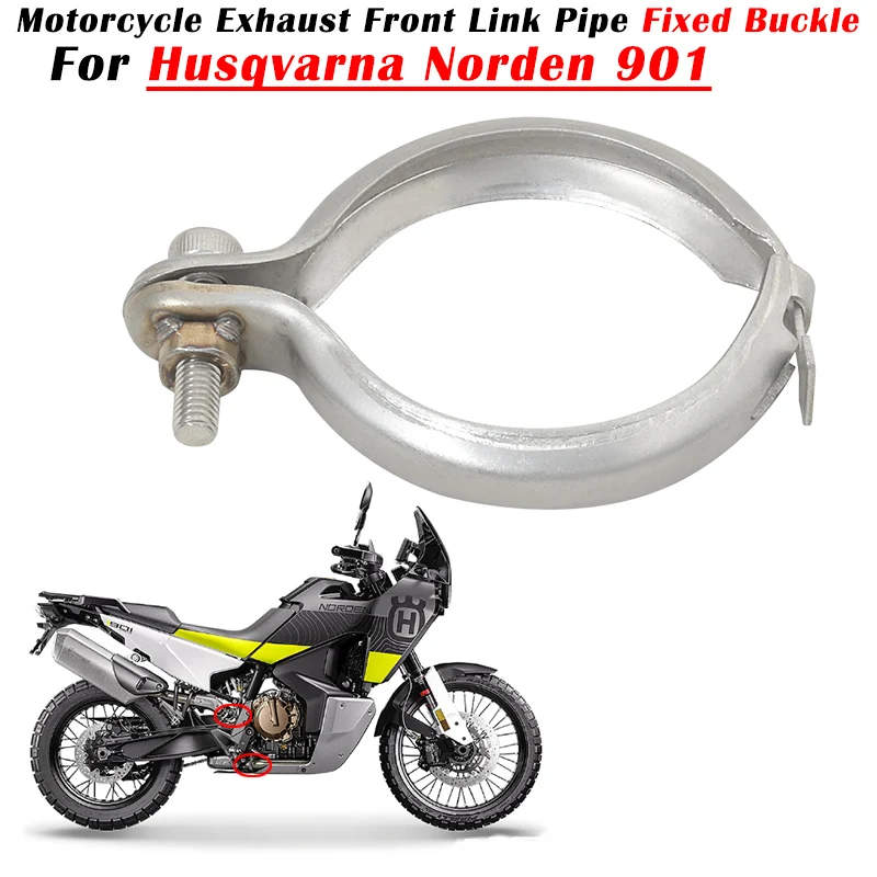 

For Husqvarna Norden 901 Motorcycle Exhaust Escape Modified Muffler Front Middle Link Pipe Holder Clamp Fixed Ring Hoop Plug