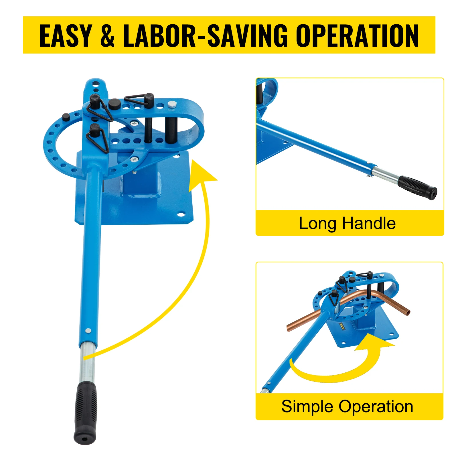Se9796dcb57e447b99ee0aa83925c5a45L Pipe Bender YP-9 Manual Bench Steel Tube Bending Kit with 7Dies 1-3in Multifunction Compact Flat Bar Rod Brake Bends Tool Mallzona