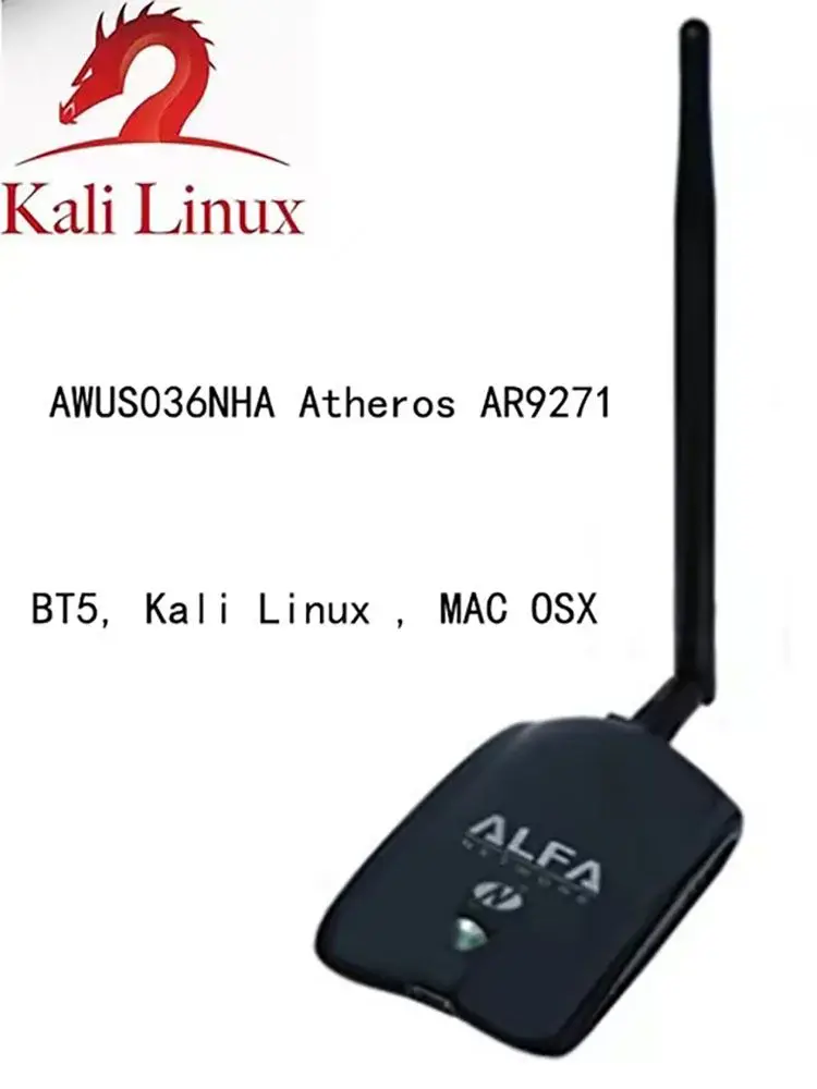 Alfa awus036nha ar9271チップセットwifiAdapter 802.11b/g/n