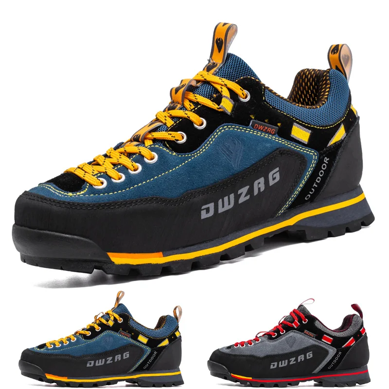 BreathableHikingBootsManLeatherTrailTrekkingBootsForMenHigh