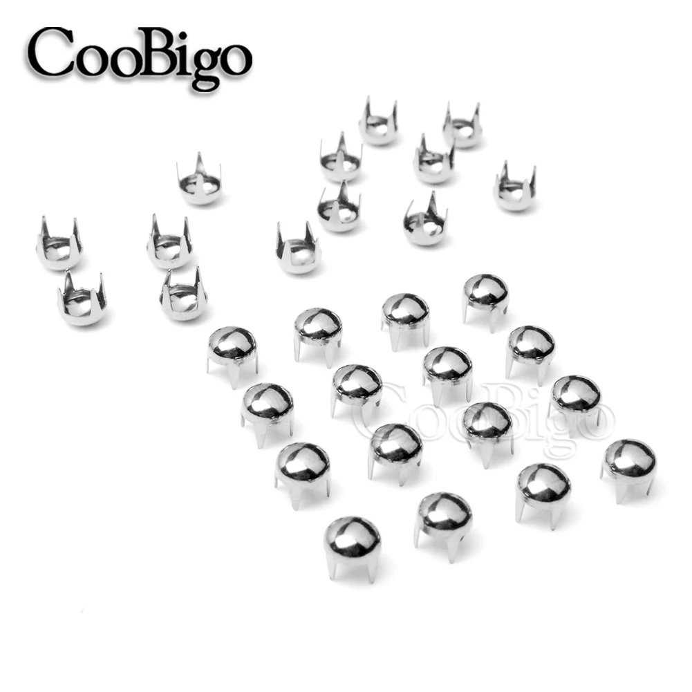 Description Picture 5 of item200pcs 5mm Round Decorative Rivets Leather Studs Nailhead Bead Spikes for Clothes Bag Leathercraft DIY Craft Accessories 4-Claws