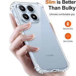 Durable Shockproof Transparent Silicone Phone Case for Xiaomi 14 Civi
