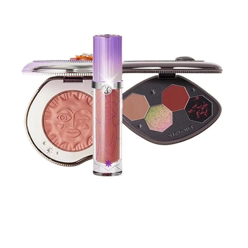 Makeup Set Powder Blusher Cream Lip stick Matte Lipstick Glitter Eye Shadow All In One Kit With Bag