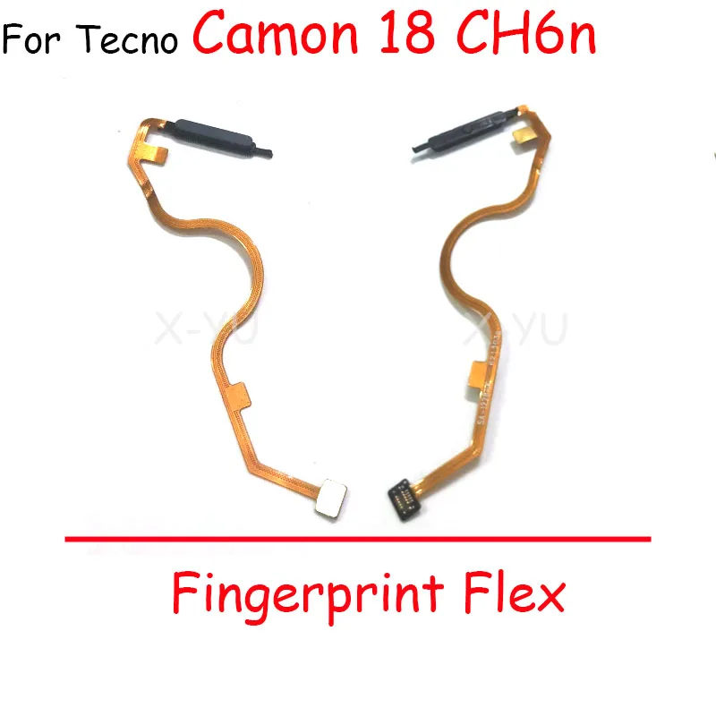 

For Tecno Camon 18 CH6 CH6n / 18P P CH7 CH7n / 18 Premier CH9 CH9n Home Button Fingerprint Sensor Return Power Flex Cable