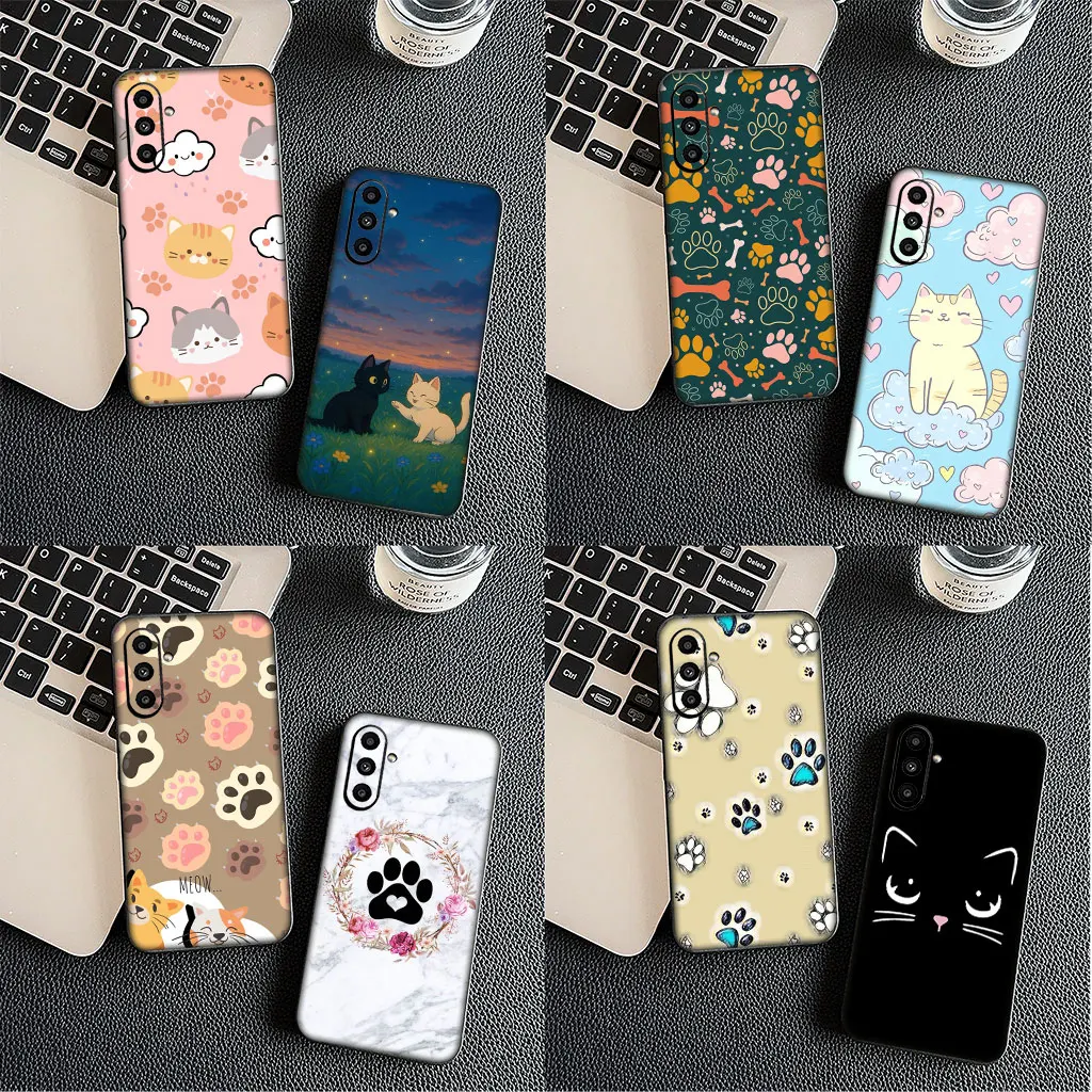 Kitten Cat Cartoon Dog Paw Design Protective Phone Case