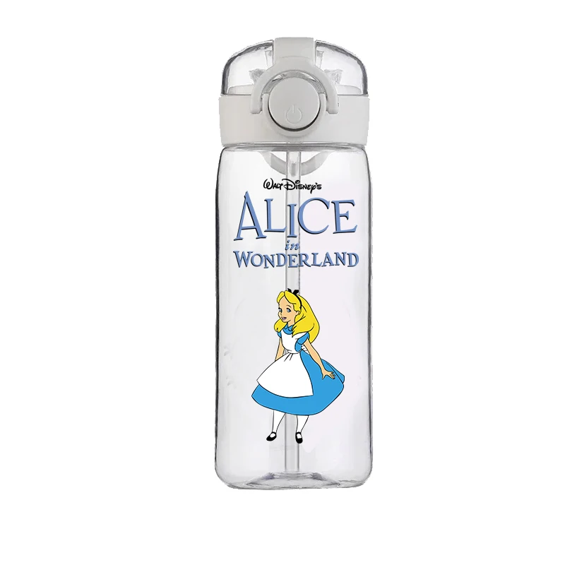 400ML Disney Alice in Wonderland School Girl Cartoon Anime Cup Plastic Sports Cup Children Casual Gift water cup