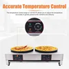 16 Inch Commercial Crepe Maker Electric Pancake Maker with Double Pan Nonstick Round Crepe Hotplate Griddle Machine 3