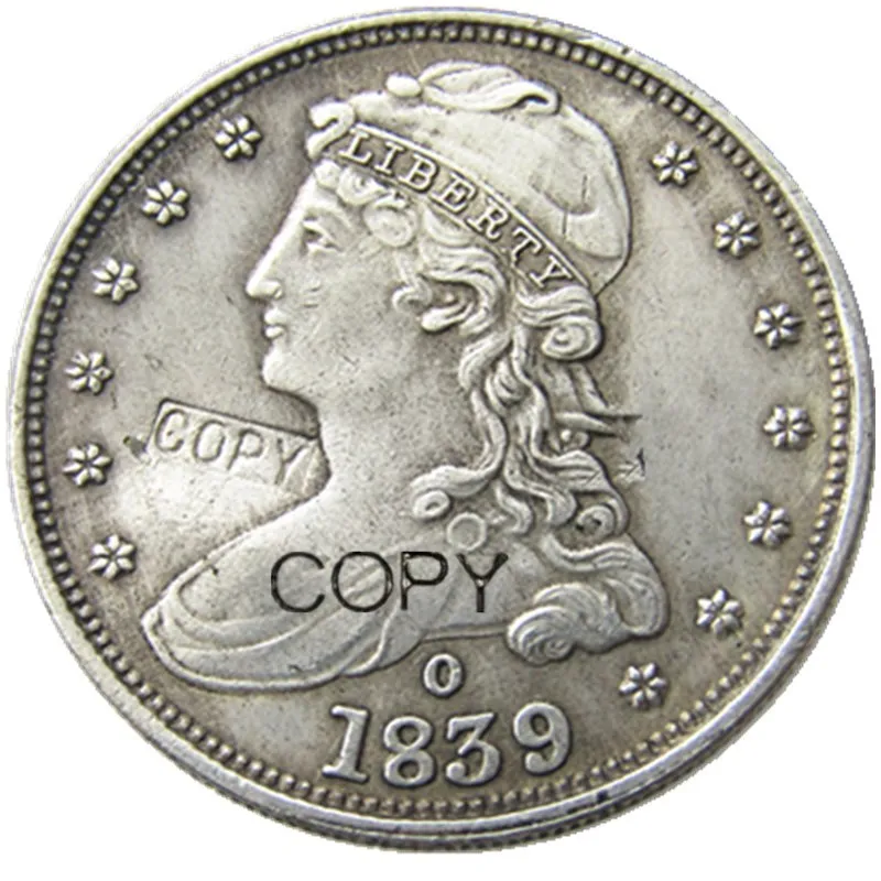 

US 1839o закрытый бюст половина детской монеты