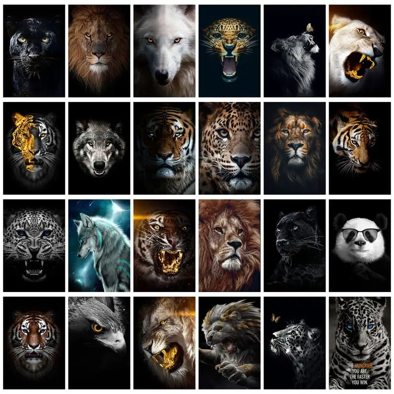 

Набор для алмазной вышивки 5D «сделай сам», современная картина с животными, настенное искусство, вышивка крестиком ручной работы, декор для гостиной и дома