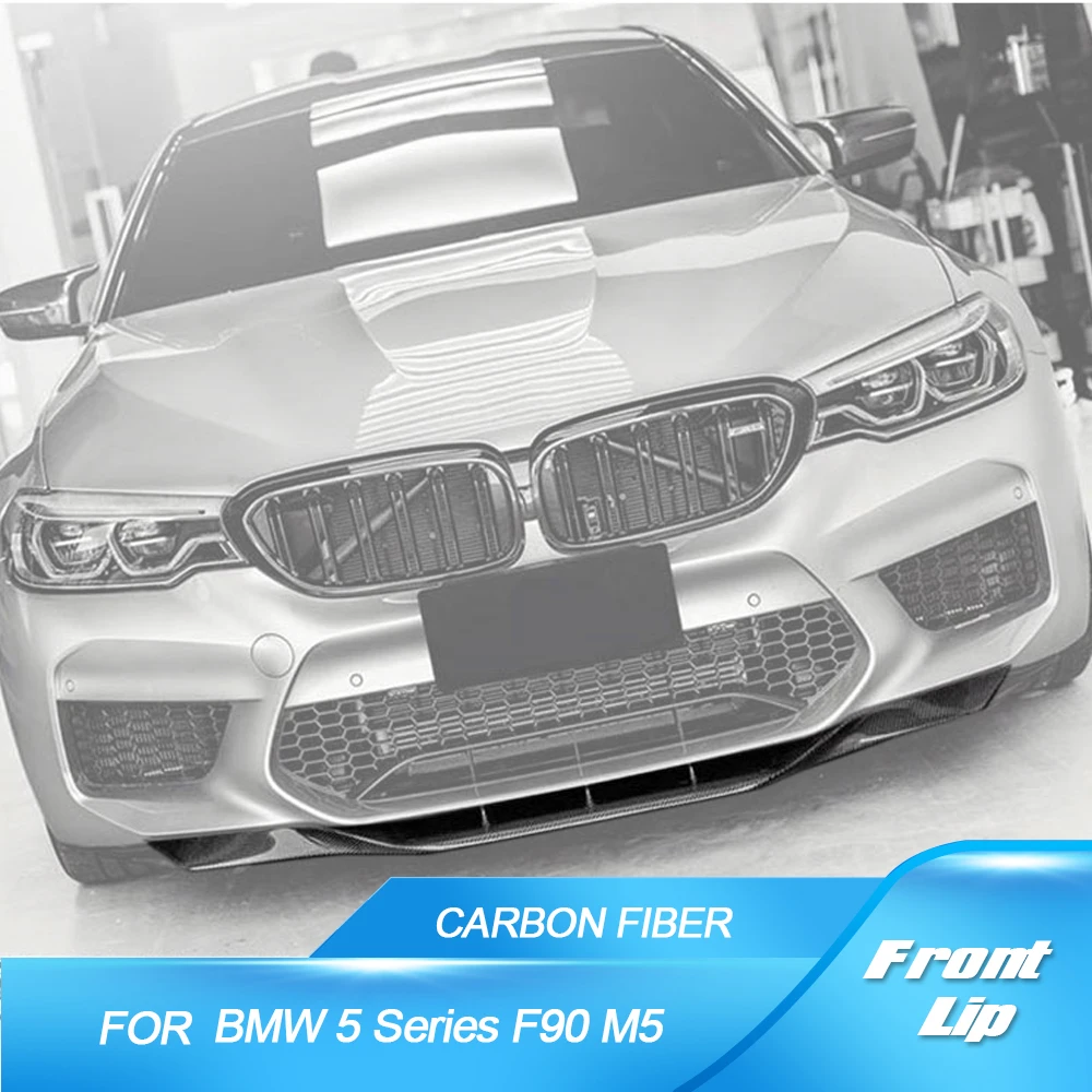 

Carbon Fiber Car Front Bumper Lip Spoiler Splitters For BMW 5 Series F90 M5 Sedan 2018-2020 Front Lip Chin Spoiler Apron Lip
