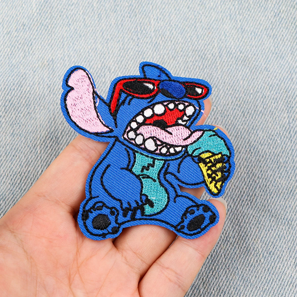 Description Picture 5 of itemCute Alien Embroidery Patch Cartoon Angel Iron On Patches For Clothing Thermoadhesive Patches On Clothes DIY Sew Badges