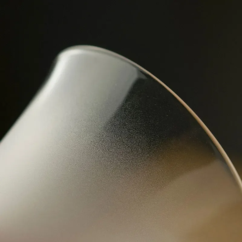 Transparent Japanese Cloud Fog Glass Gaiwan Covered Bowl Matte Texture Hand Grab Heat Resistant Kung Fu Tea Bowl