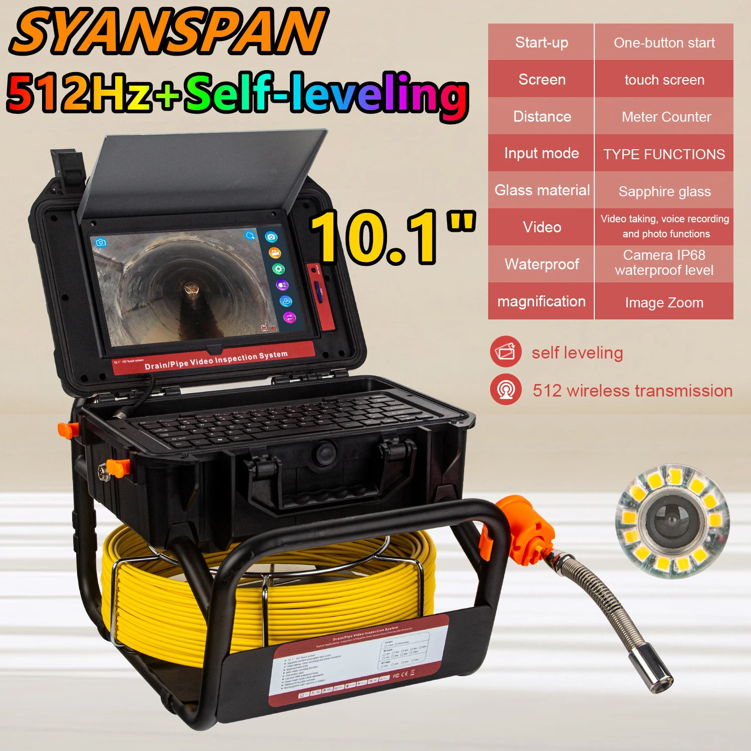 DVR SYANSPAN Image Self Leveling 512Hz Transmitter Sonde for Pipeline