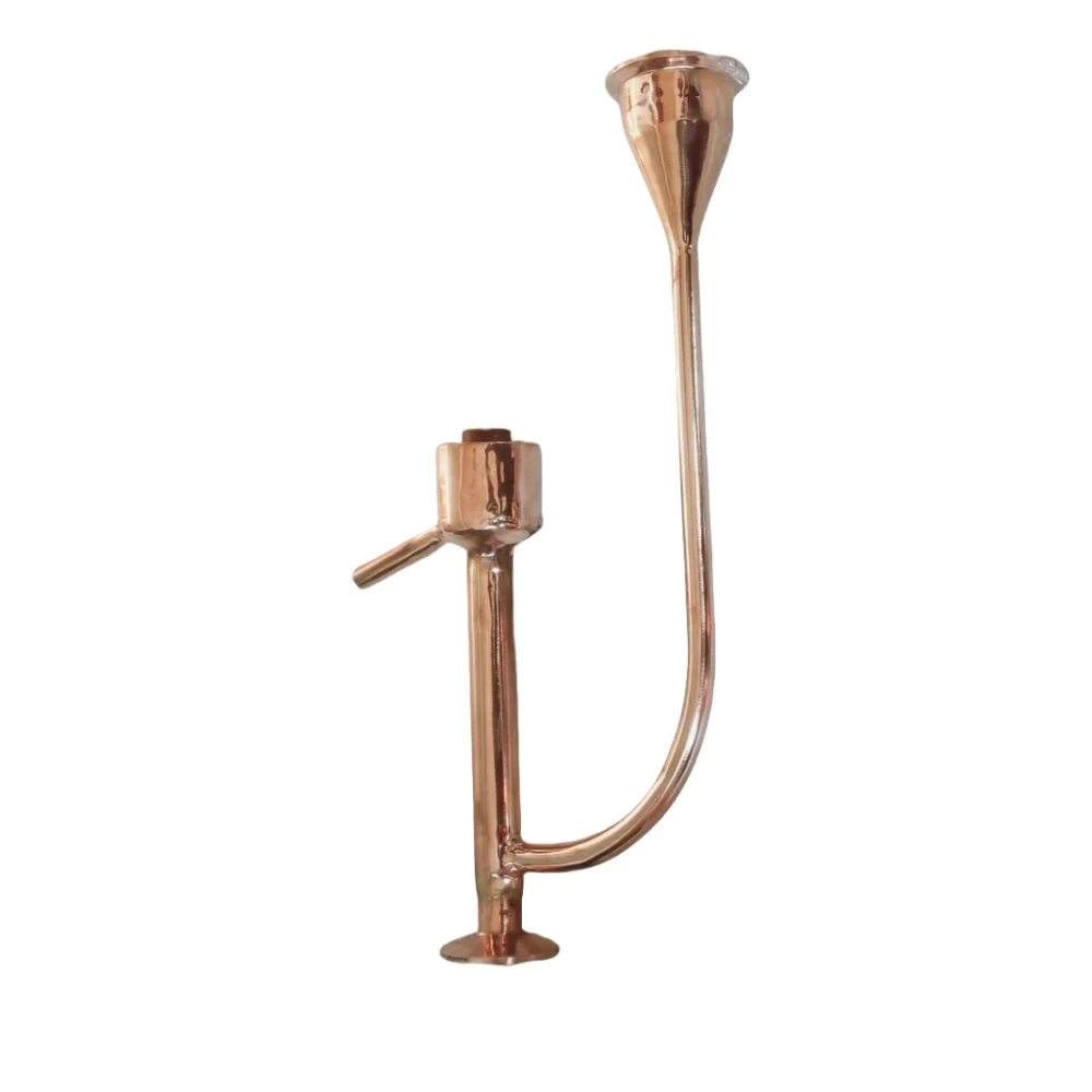 Copper Parrot Body,Top 2"(51mm)OD64 Adapter Tri-clamp Connect ,Under 22mm OD34 Tri-clamp Connect,Wall Thickness 1.5mm