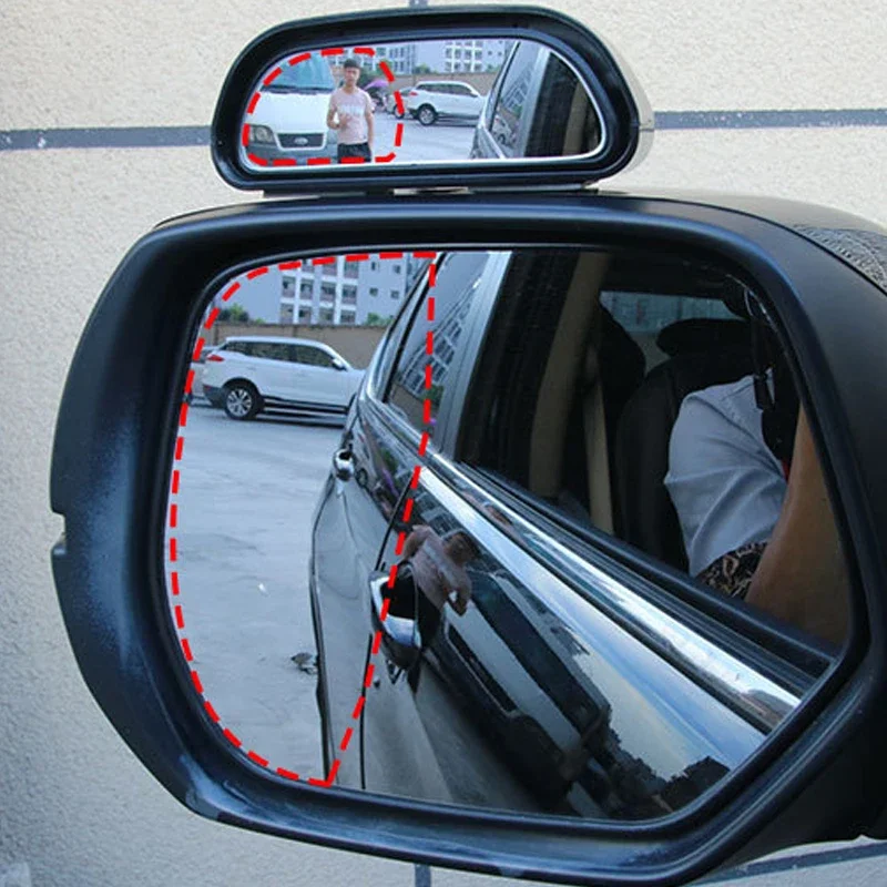 Car mirror 360 degree adjustable wide angle side rear mirrors blind spot convex mirrors for parking auxiliary rear view mirror blind spot mirror wide angle mirror