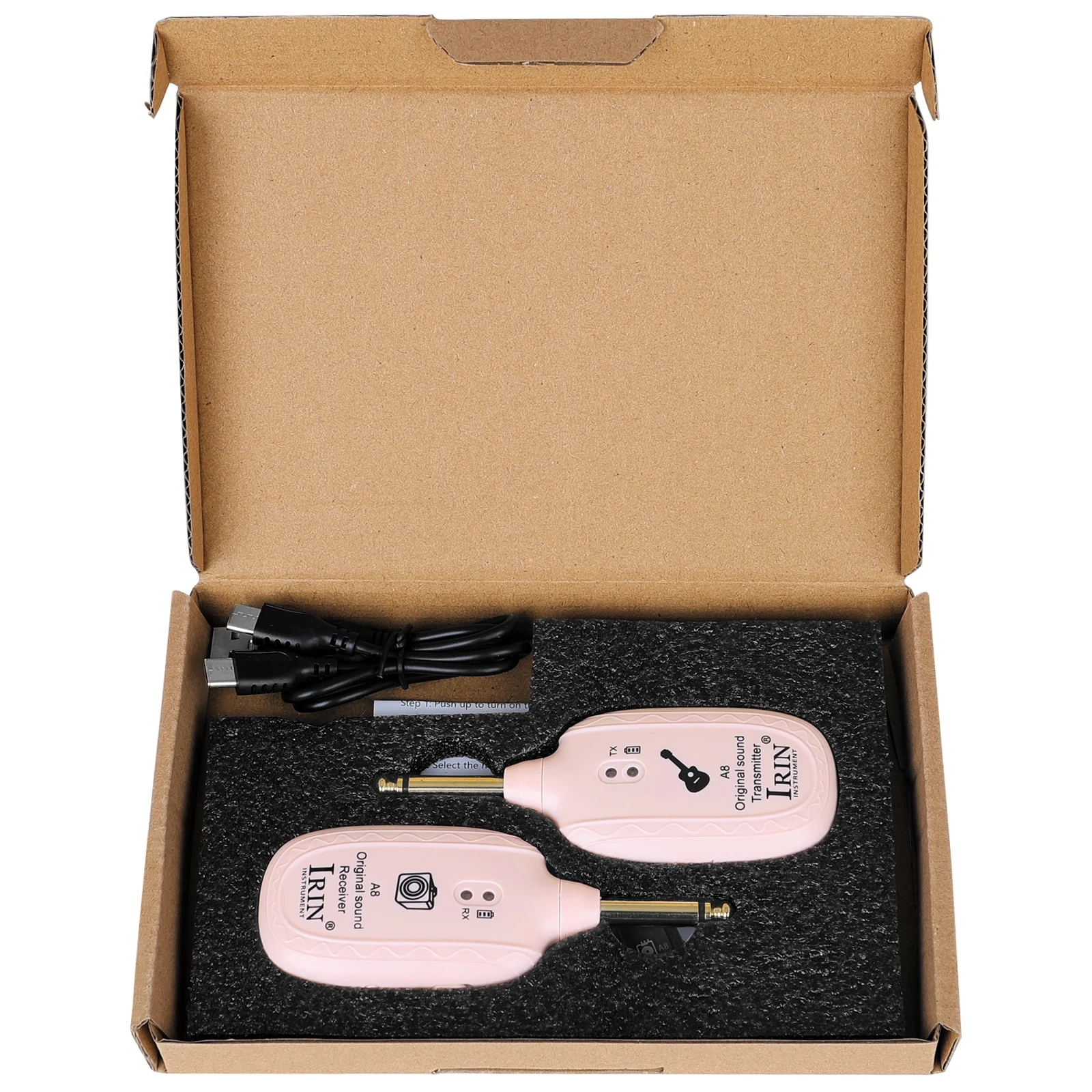 IRIN Wireless UHF Guitar Transmitter and Receiver for Electric and Acoustic Instruments