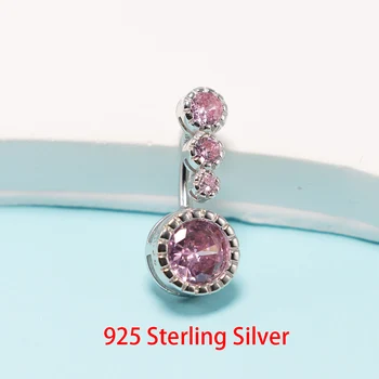 925 Sterling Silver Belly Button Ring CZ Piercing Jewelry Cute Belly Ring Navel Rings Navel Rings for Women