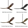 42in 52in 60in 70in 3 Wooden Blade DC 85V - 260V Motor Decorative Ceiling Fan Ventilator Light Remote Control 1