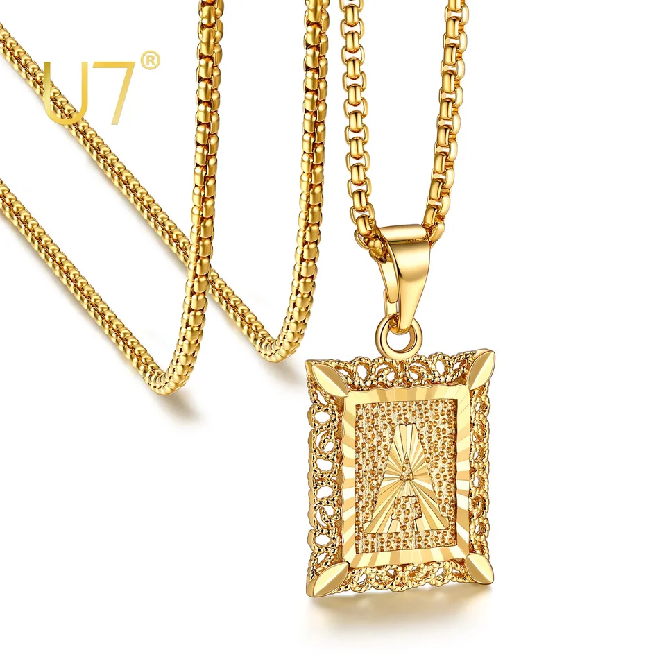 男性と女性のための7つの初期ネックレス,ヴィンテージ,filigree