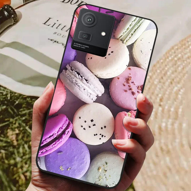 Stylish Cool Painted Black Silicone TPU Soft Phone Shell - Protective Case Cover