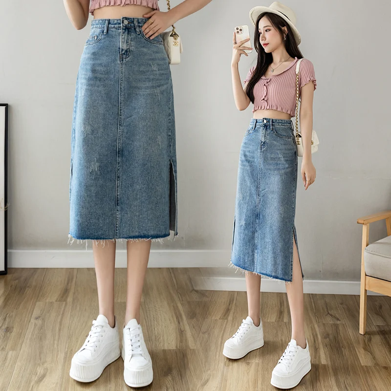 

2023 spring summer autumn new fashion casual sexy women Skirt woman female OL long skirt denim skirt BPy3017
