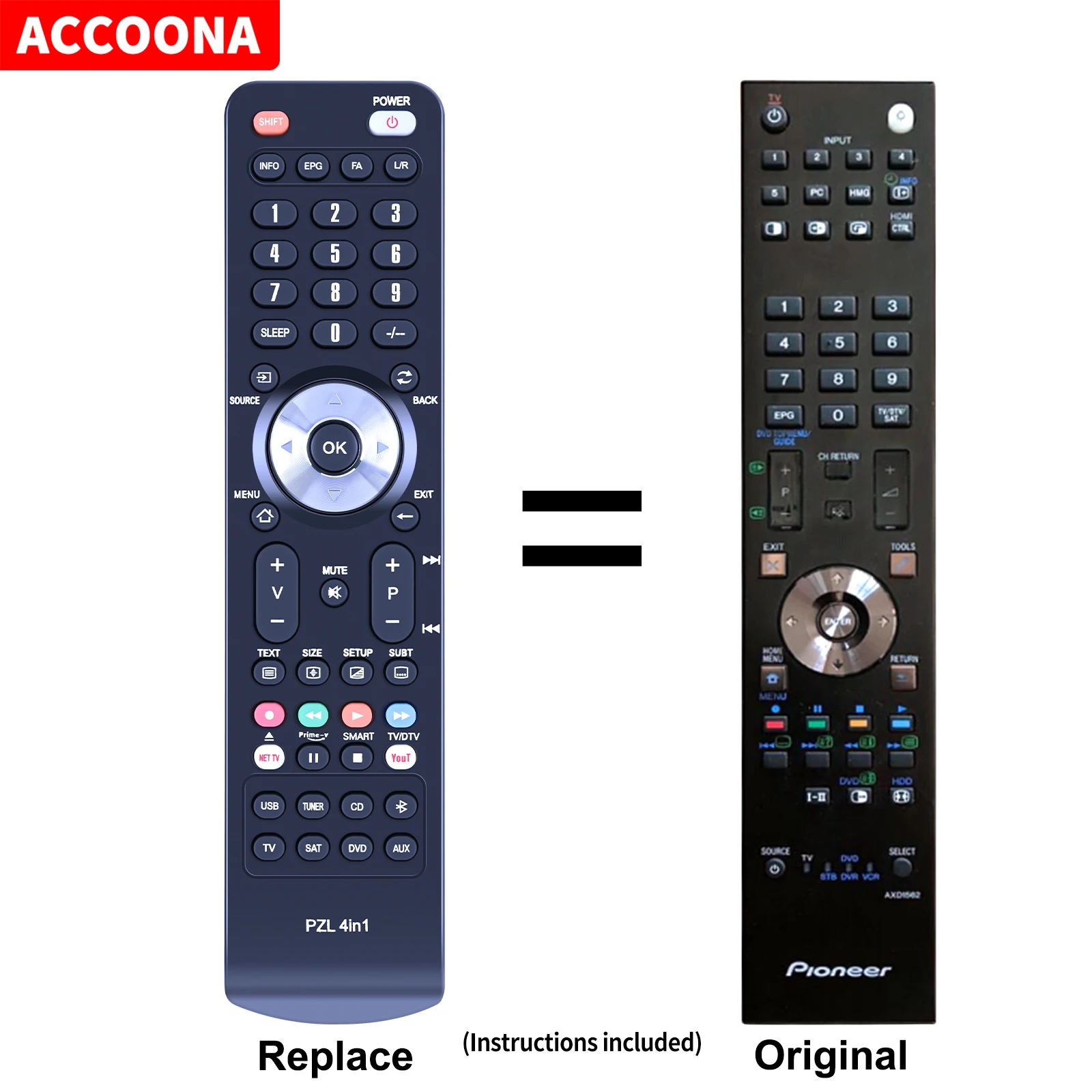 Telecomando Axd1562 Axd1564 Per Pioneer Krp-500A Krp-600A 1-Yr