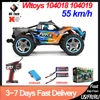 Wltoys 104019 104018 1/10 RC Car 4WD Brushless 55KM/H 2.4G Remote Control Off-Road Drift Racing Car Super RC Toys 1
