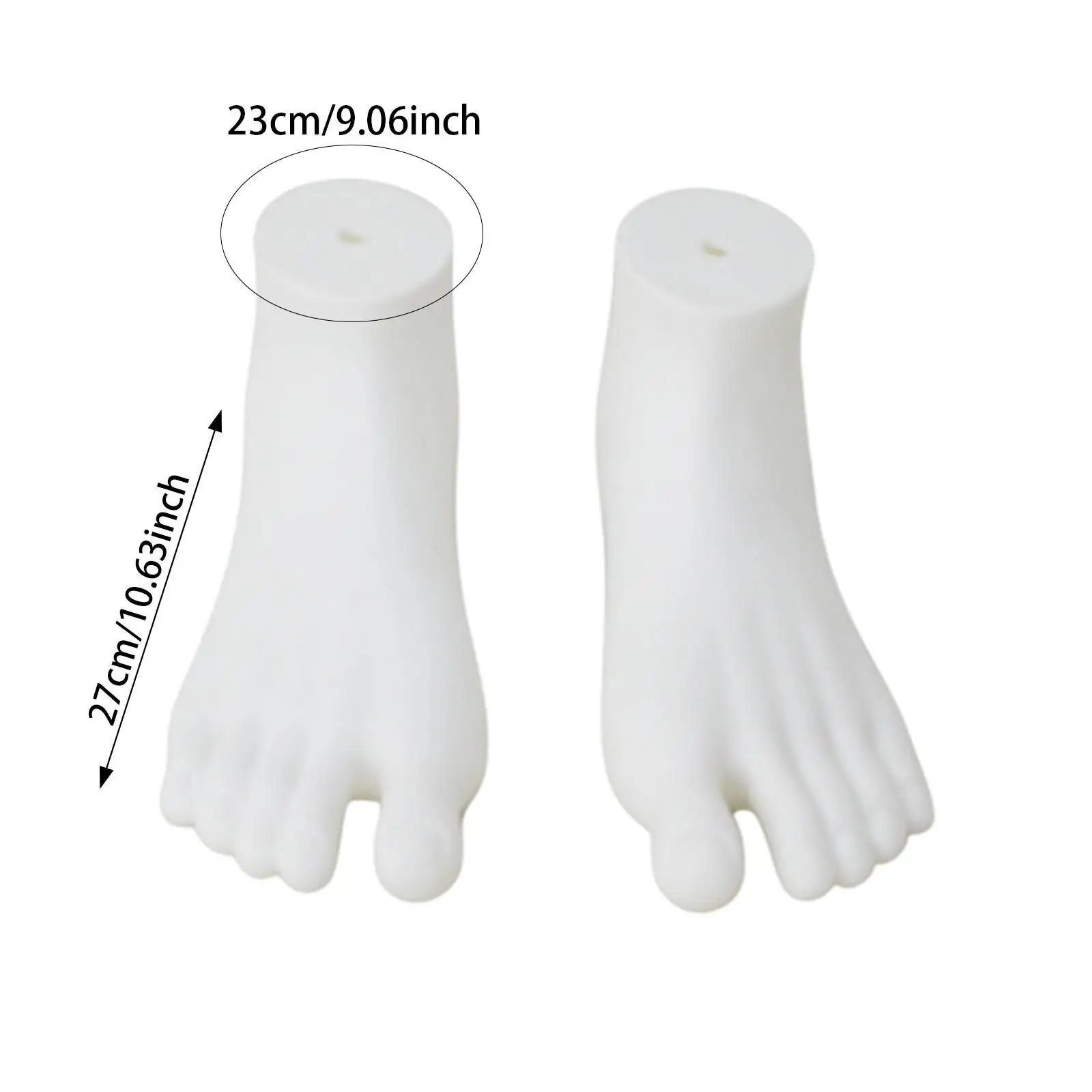 2x Mannequin Foot Display Model Lifesize Malls Toe Rings Chain Arts Drawing Shop