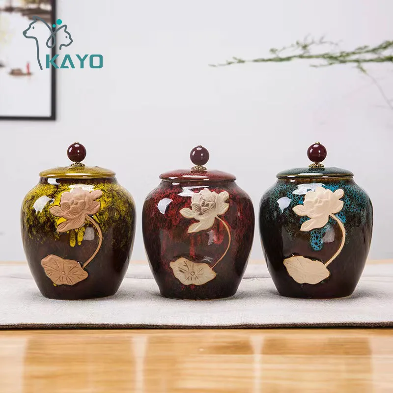 Funeral Ashes Urn For Human Cremation Pet Ashes Holder Keepsake Memory Pal Ceramic Urns Casket For Dog Cat Bird urn