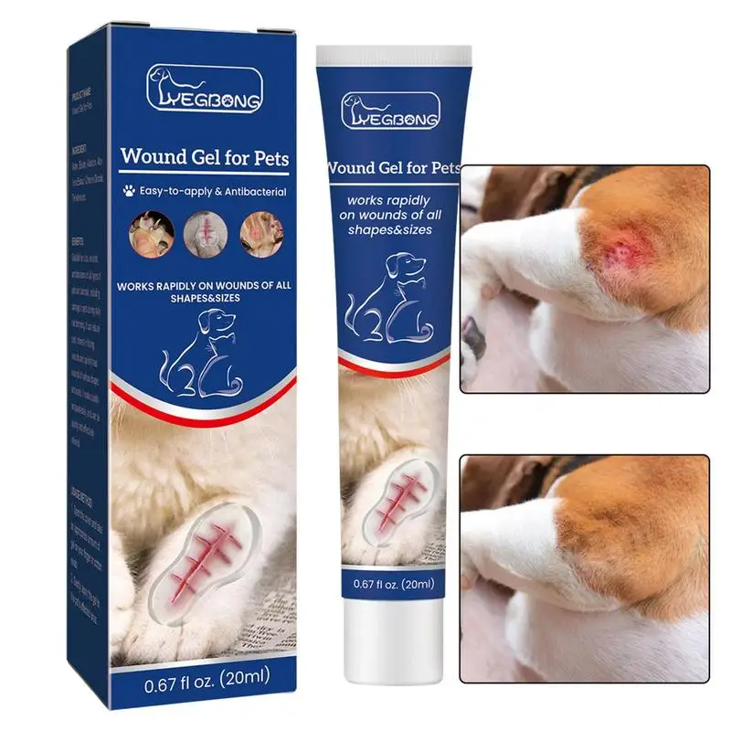 

Waterproof Pet Hemostatic Gel Dog Skin Wound Cleaning Gel Cat Pain Relief Healing Blood Clotting Gel External Use Wound Gel 20ml